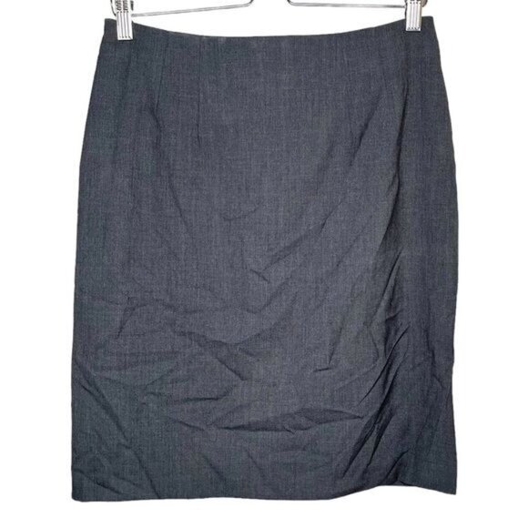 H&M womens 10 charcoal gray business pencil skirt office siren career wear size - Picture 1 of 10